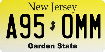 NJ license plate A95OMM