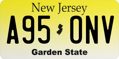 NJ license plate A95ONV