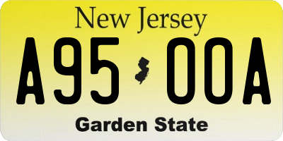 NJ license plate A95OOA
