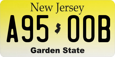 NJ license plate A95OOB