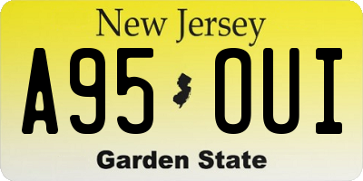 NJ license plate A95OUI