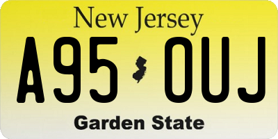 NJ license plate A95OUJ