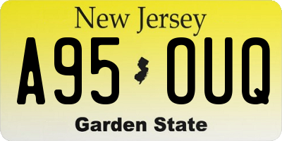 NJ license plate A95OUQ