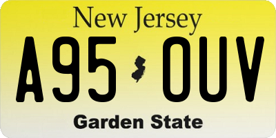 NJ license plate A95OUV