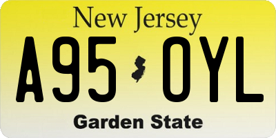 NJ license plate A95OYL
