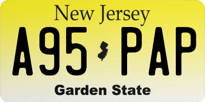 NJ license plate A95PAP