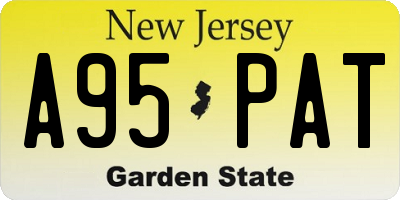 NJ license plate A95PAT