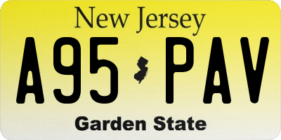 NJ license plate A95PAV