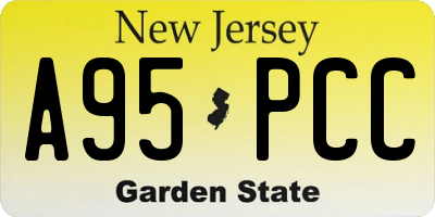 NJ license plate A95PCC