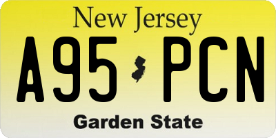 NJ license plate A95PCN
