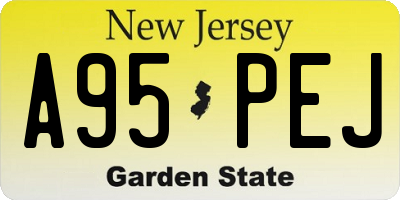 NJ license plate A95PEJ