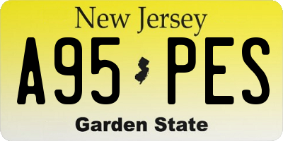 NJ license plate A95PES
