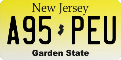 NJ license plate A95PEU