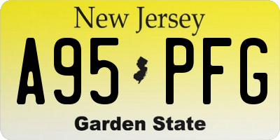 NJ license plate A95PFG