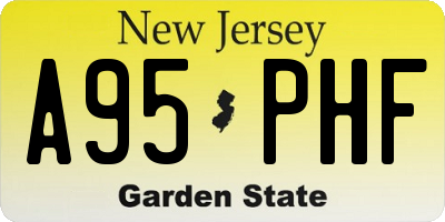 NJ license plate A95PHF