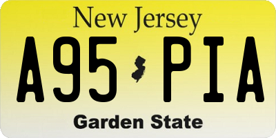 NJ license plate A95PIA