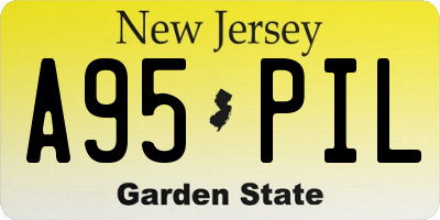 NJ license plate A95PIL