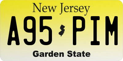 NJ license plate A95PIM