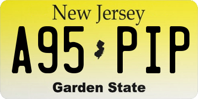 NJ license plate A95PIP