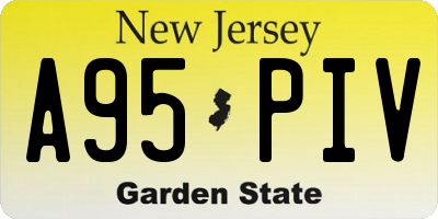 NJ license plate A95PIV