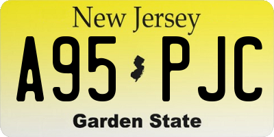 NJ license plate A95PJC