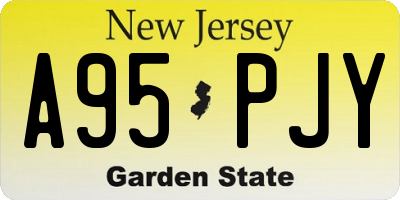 NJ license plate A95PJY