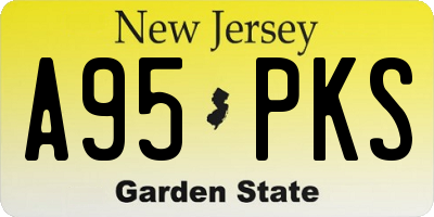 NJ license plate A95PKS