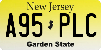 NJ license plate A95PLC