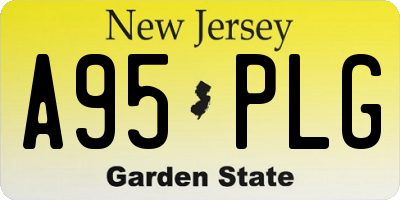 NJ license plate A95PLG