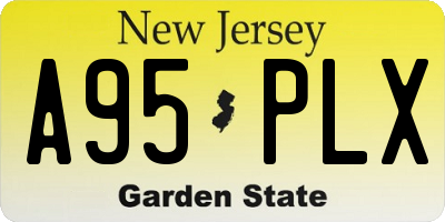 NJ license plate A95PLX