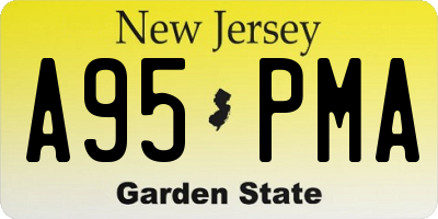 NJ license plate A95PMA