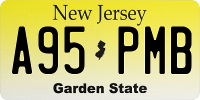 NJ license plate A95PMB