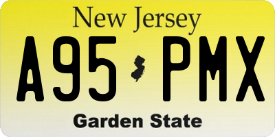 NJ license plate A95PMX