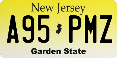 NJ license plate A95PMZ