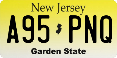 NJ license plate A95PNQ