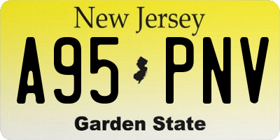 NJ license plate A95PNV