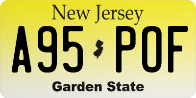 NJ license plate A95POF