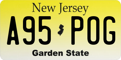 NJ license plate A95POG