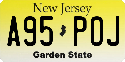 NJ license plate A95POJ