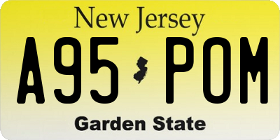 NJ license plate A95POM