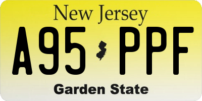 NJ license plate A95PPF