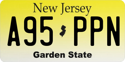 NJ license plate A95PPN