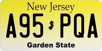 NJ license plate A95PQA