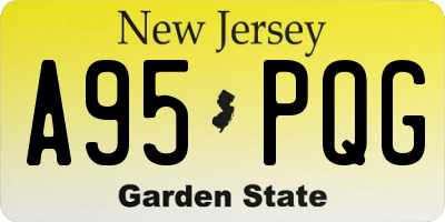 NJ license plate A95PQG