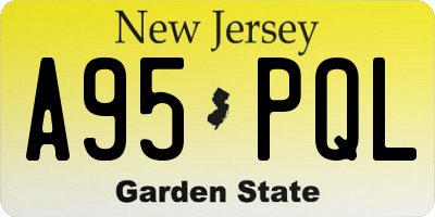 NJ license plate A95PQL