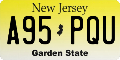 NJ license plate A95PQU