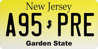 NJ license plate A95PRE