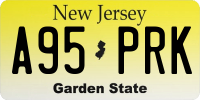 NJ license plate A95PRK