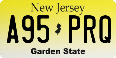 NJ license plate A95PRQ