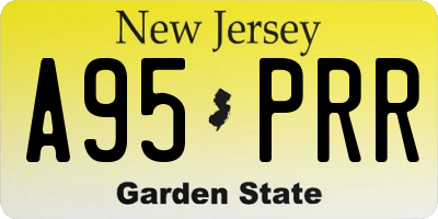 NJ license plate A95PRR